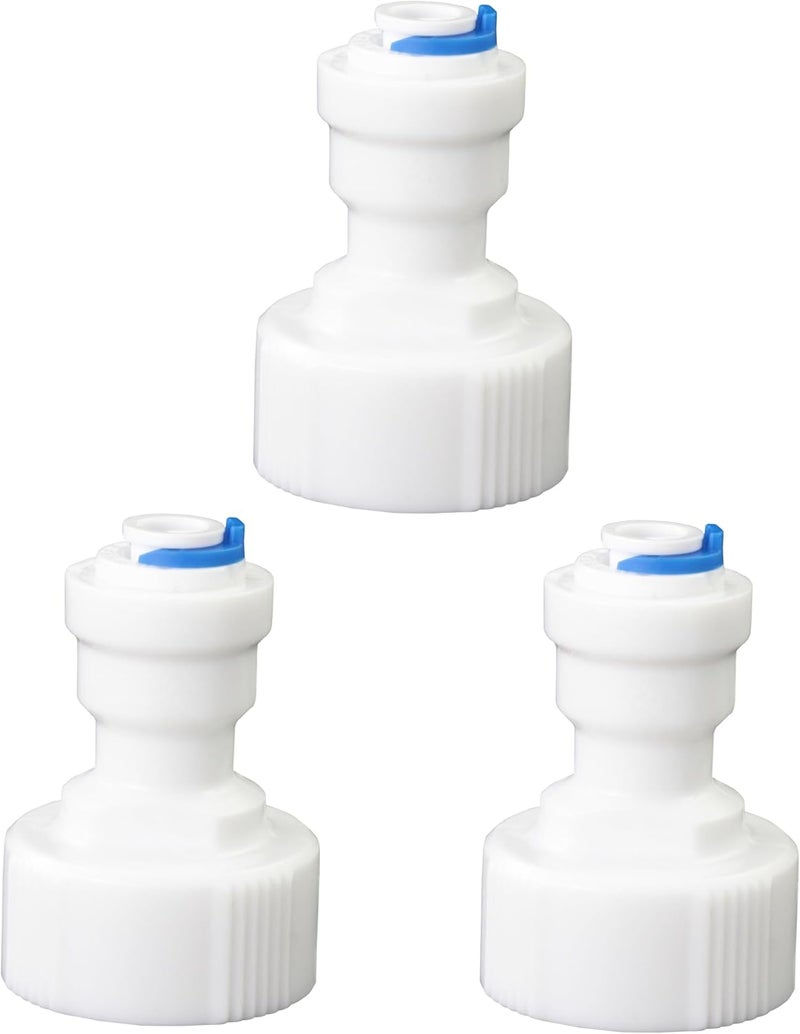 AimatRun 3/4 "internal screw straight through to 1/4" outer diameter push in quick connect, reverse osmosis water filter hose double joint, pre purifier, water purifier, FNPT internal thread plastic adapter - Image 1